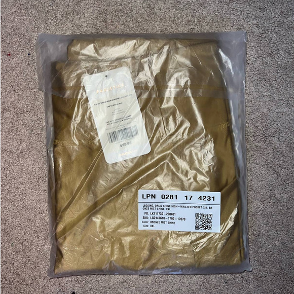 New Fabletics Oasis Shine High Waisted Pocket 7/8 Legging size XXL - Picture 3 of 7